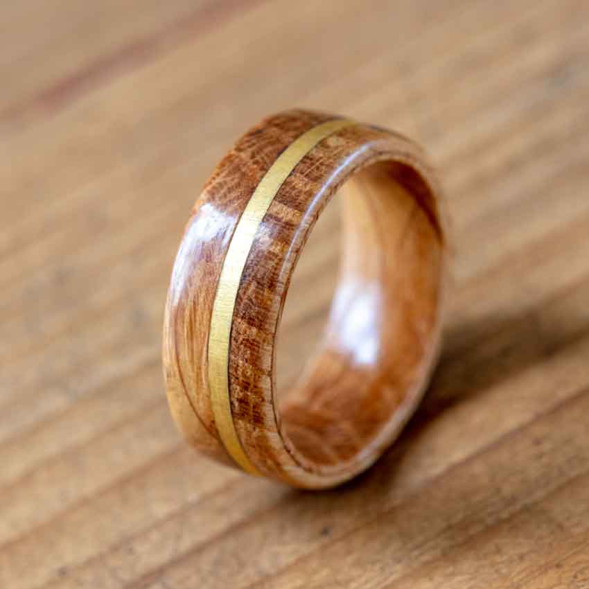 Oak and Brass Ring