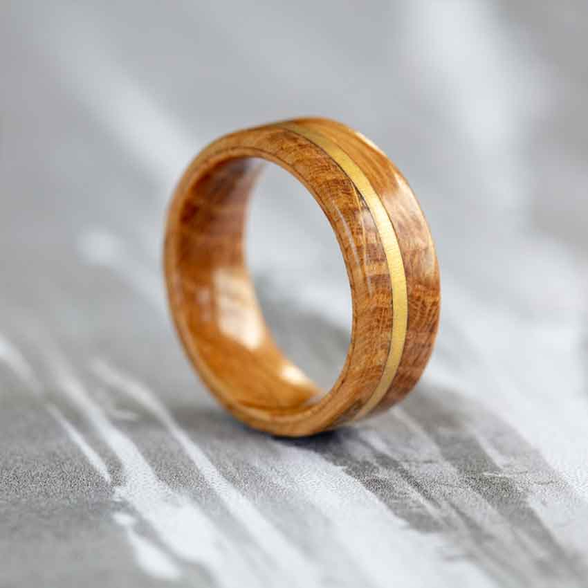Oak and Brass Ring
